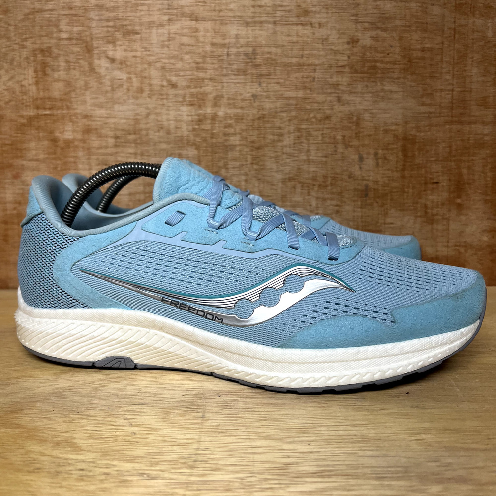 Saucony Freedom 4 Running Shoes Women Size 11 Blue White Comfort Cushion Sneaker